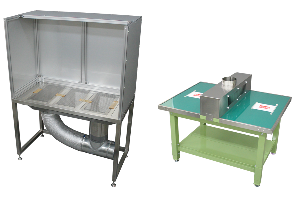 アルミフレーム式排気作業台&卓上排気ユニット – 伸榮産業COLS Custom ORder Laboratory System