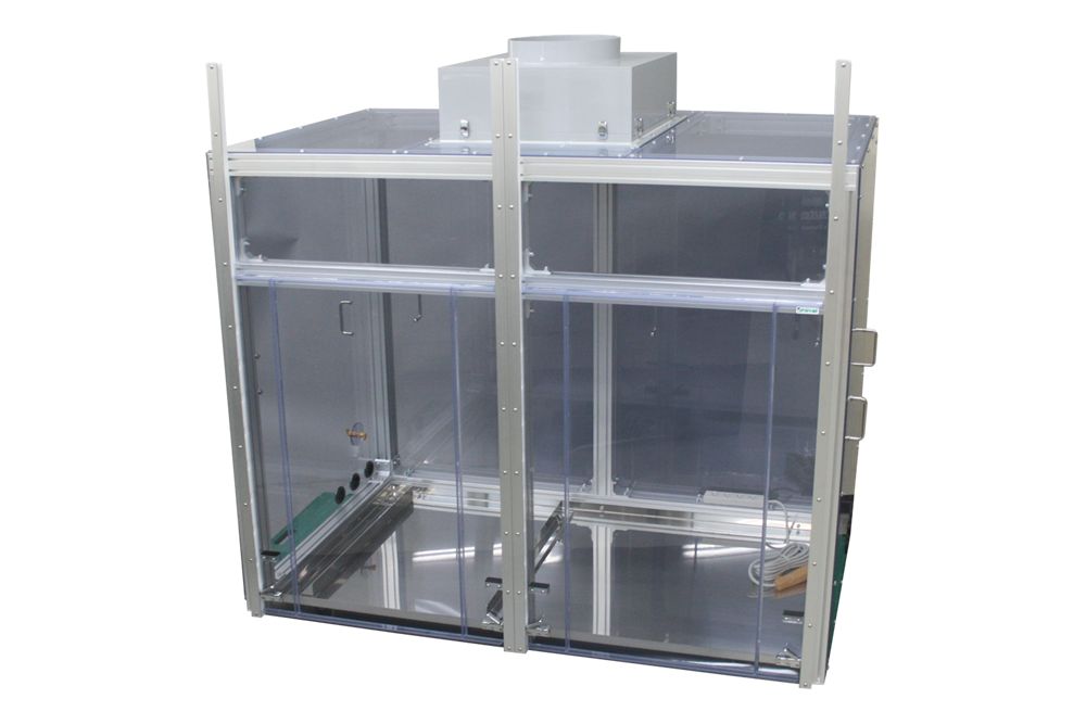 アルミフレーム式 装置用排気フード – 伸榮産業COLS Custom ORder Laboratory System